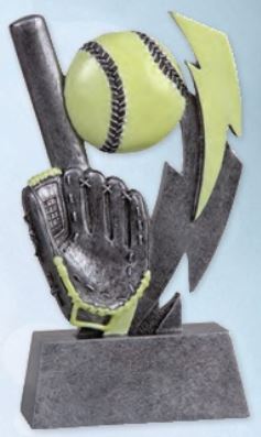 Glow In The Dark Softball Resin Trophy-Resin-Schoppy&