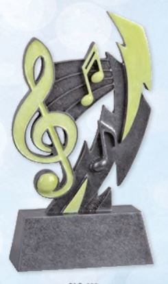 Glow In The Dark Music Resin Trophy-Resin-Schoppy's Since 1921