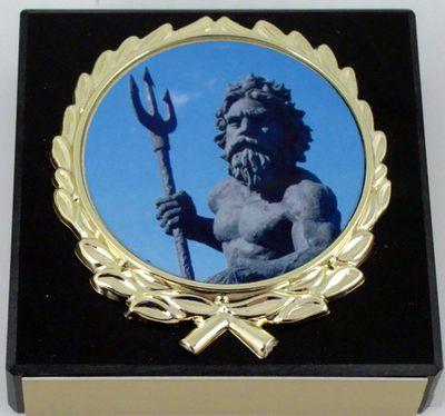 Black Marble King Neptune Paperweight-Paperweight-Schoppy's Since 1921