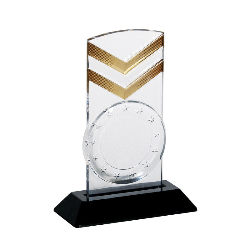 Victory Acrylic 2" Holder With Black Base-Glass & Crystal Award-Schoppy&