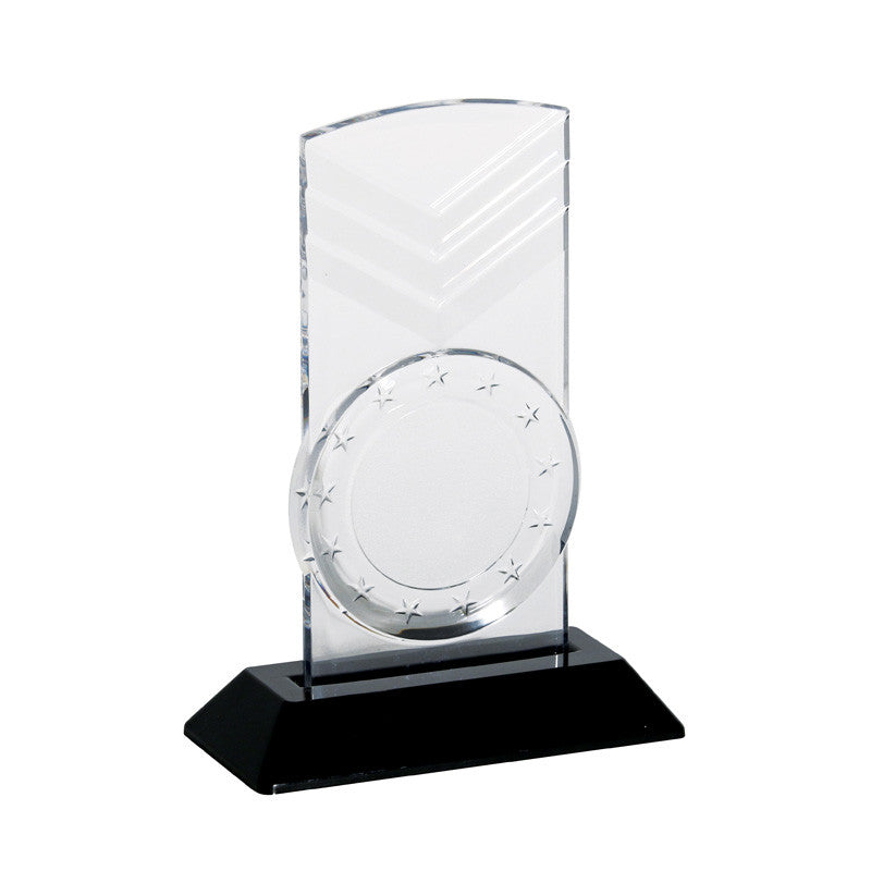Victory Acrylic 2" Holder With Black Base-Glass & Crystal Award-Schoppy&