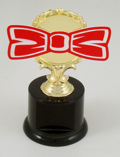 Bowtie Award on Black Round Base-Trophies-Schoppy's Since 1921