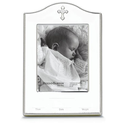 Abbey Silverplate Birth Record Frame 4" x 6"-Frame-Schoppy's Since 1921