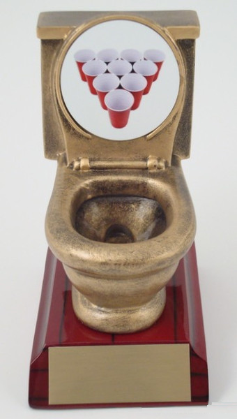 Beer Pong Rack Toilet Resin-Trophies-Schoppy's Since 1921