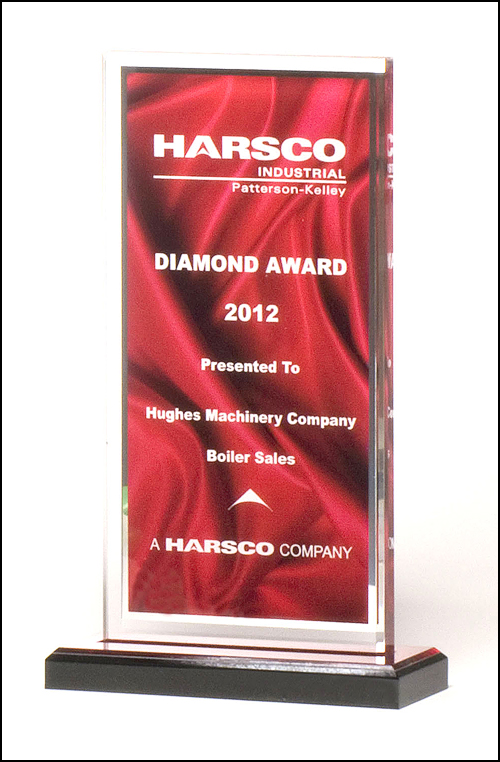 Silver Mirror Border Awards with Color Choice-Glass & Crystal Award-Schoppy&