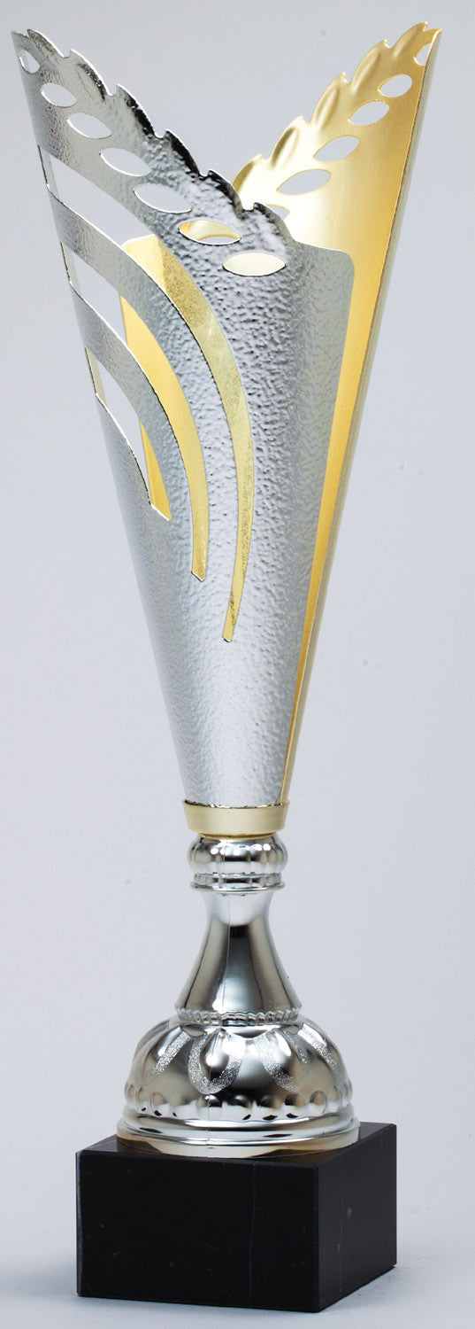 Modern Leaf Metal Silver Cup-Trophy-Schoppy&