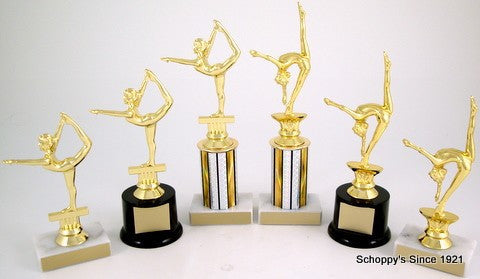 Arabesque Gymnastics Trophy Round Base-Trophy-Schoppy&