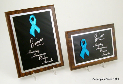 Awareness Ribbon Plaque 6" x 8"-Trophies-Schoppy&