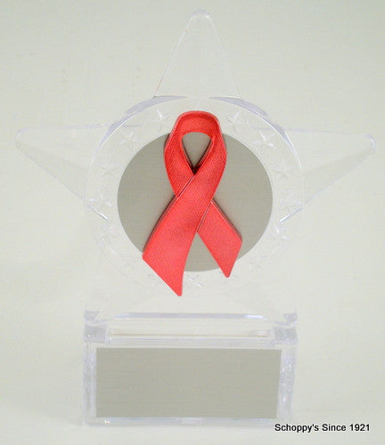 Awareness Ribbon Star Acrylic Trophy-Trophies-Schoppy&