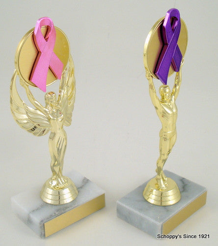 Awareness Ribbon Victory Female Trophy-Trophies-Schoppy&