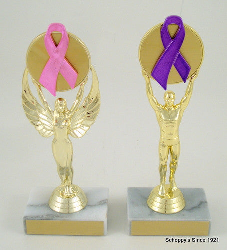 Awareness Ribbon Victory Female Trophy-Trophies-Schoppy&