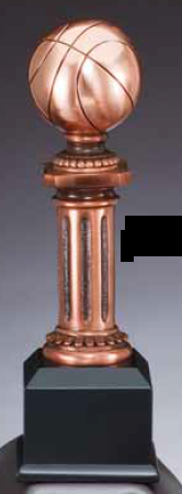 Basketball Electroplated Pedestal Resin Trophy-Trophies-Schoppy&