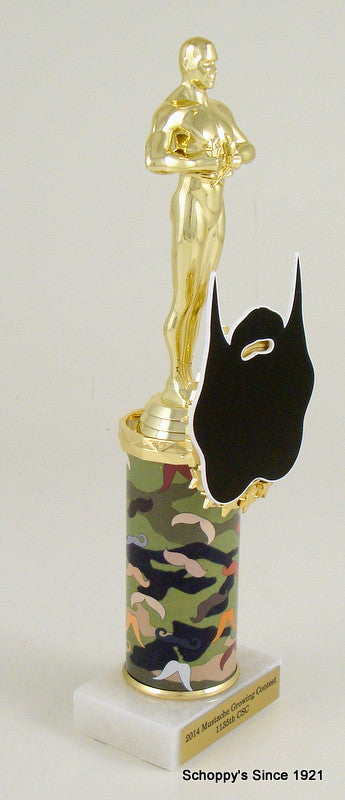 Beard Achievement Trophy on Original Metal Roll Column-Trophies-Schoppy&