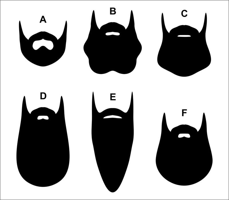 Rectangular Beard Name Badge-Trophies-Schoppy&