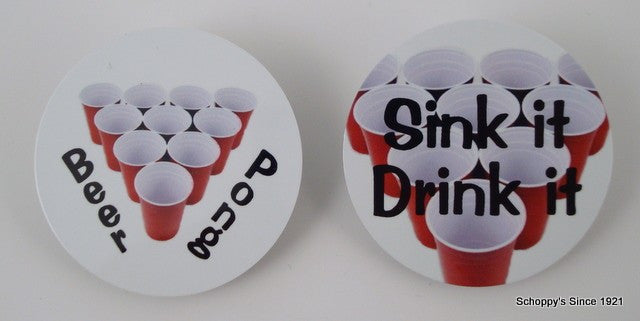 Sink It Drink It Beer Pong Rack Button-Medals-Schoppy&