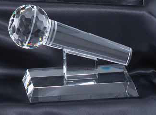 Optical Crystal Microphone-Glass & Crystal Award-Schoppy's Since 1921