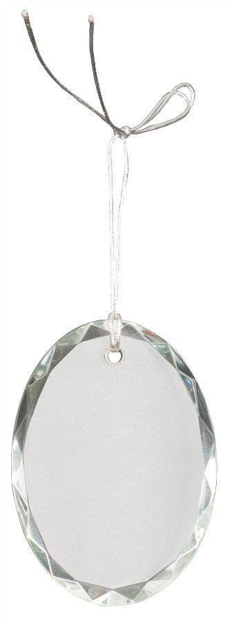 3" Crystal Oval Facet Ornament-Ornament-Schoppy&