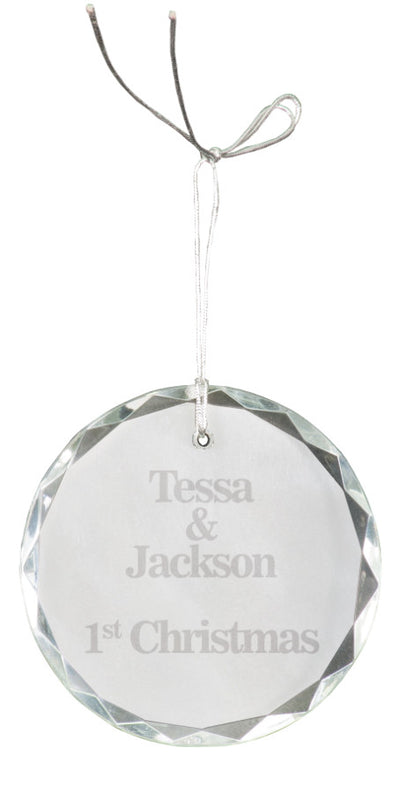 3" Crystal Round Facet Ornament-Ornament-Schoppy's Since 1921