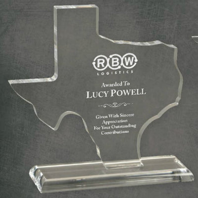 Texas Clear Acrylic Award-Acrylic-Schoppy's Since 1921