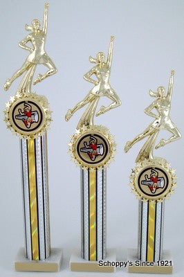 Cheerleading Trophy with Star Holder - Large-Trophies-Schoppy&