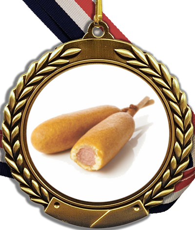 Corn Dogs Logo Medal-Medals-Schoppy's Since 1921