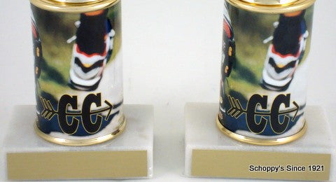Cross Country Running Trophy with Custom Round Column-Trophies-Schoppy&
