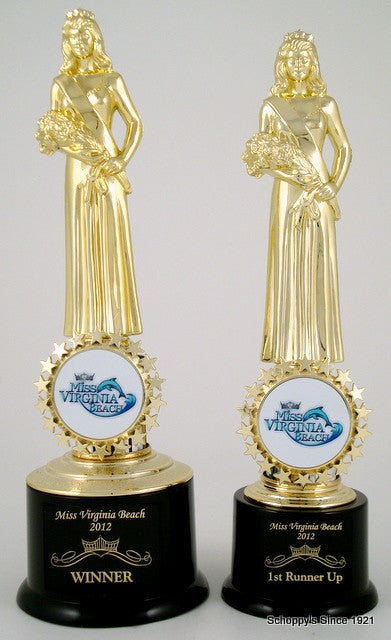 Custom Pageant Logo Trophy Large-Trophies-Schoppy&