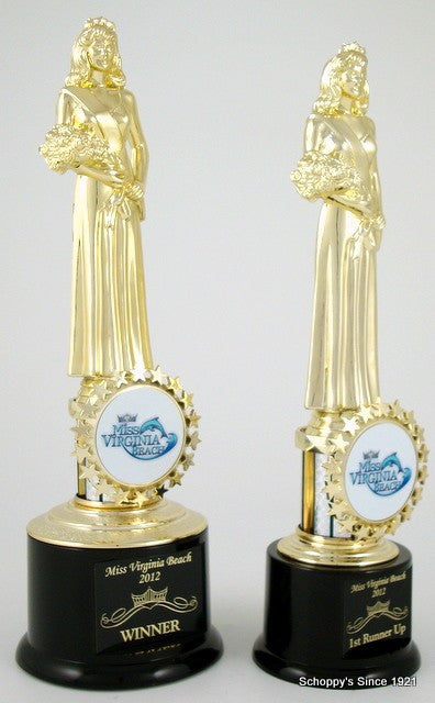 Custom Pageant Logo Trophy Medium-Trophies-Schoppy&
