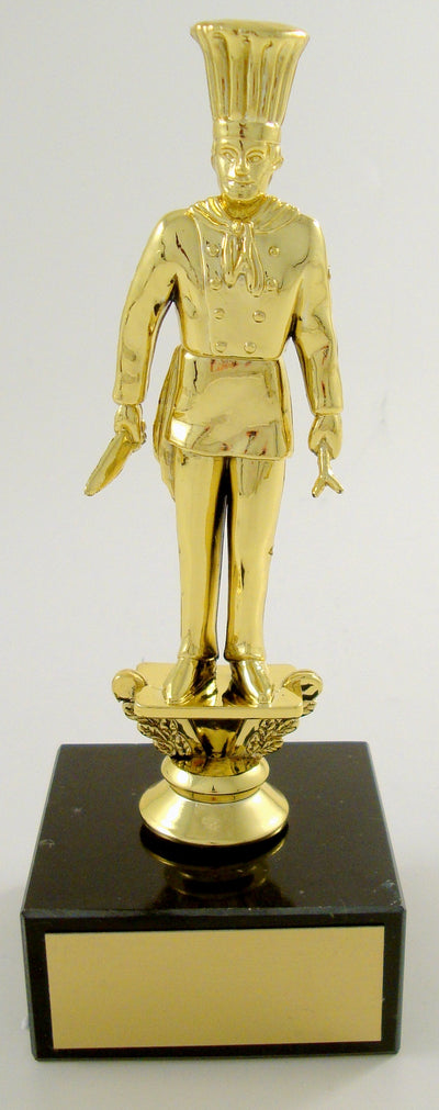 Chef Trophy Figure on Black Marble base-Trophies-Schoppy's Since 1921