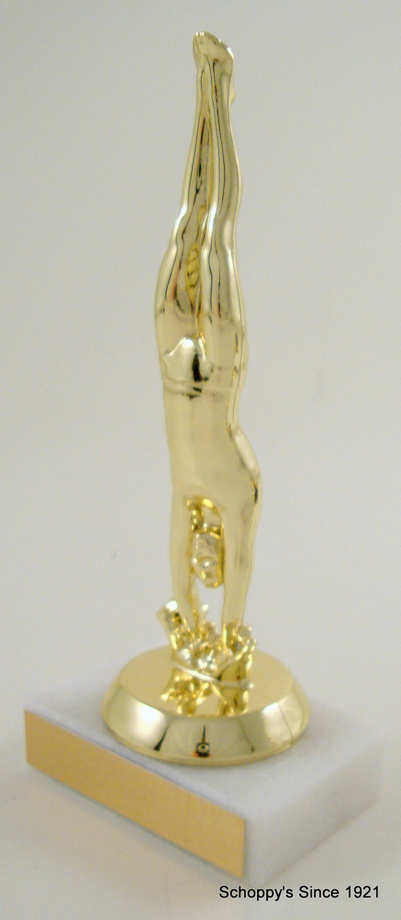 Diver Figure Trophy on White Marble Base-Trophies-Schoppy&