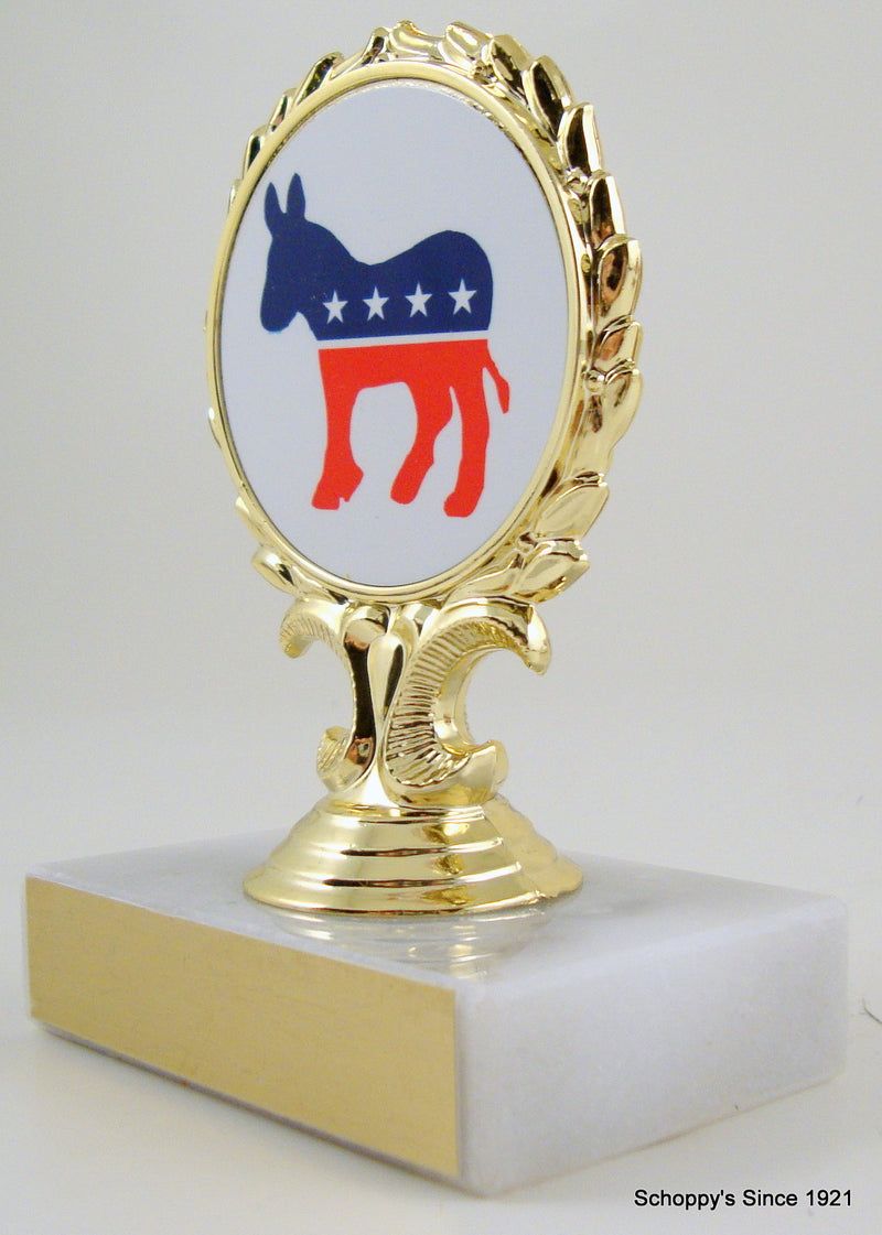 Political Animal Logo Trophy On White Marble-Trophies-Schoppy&