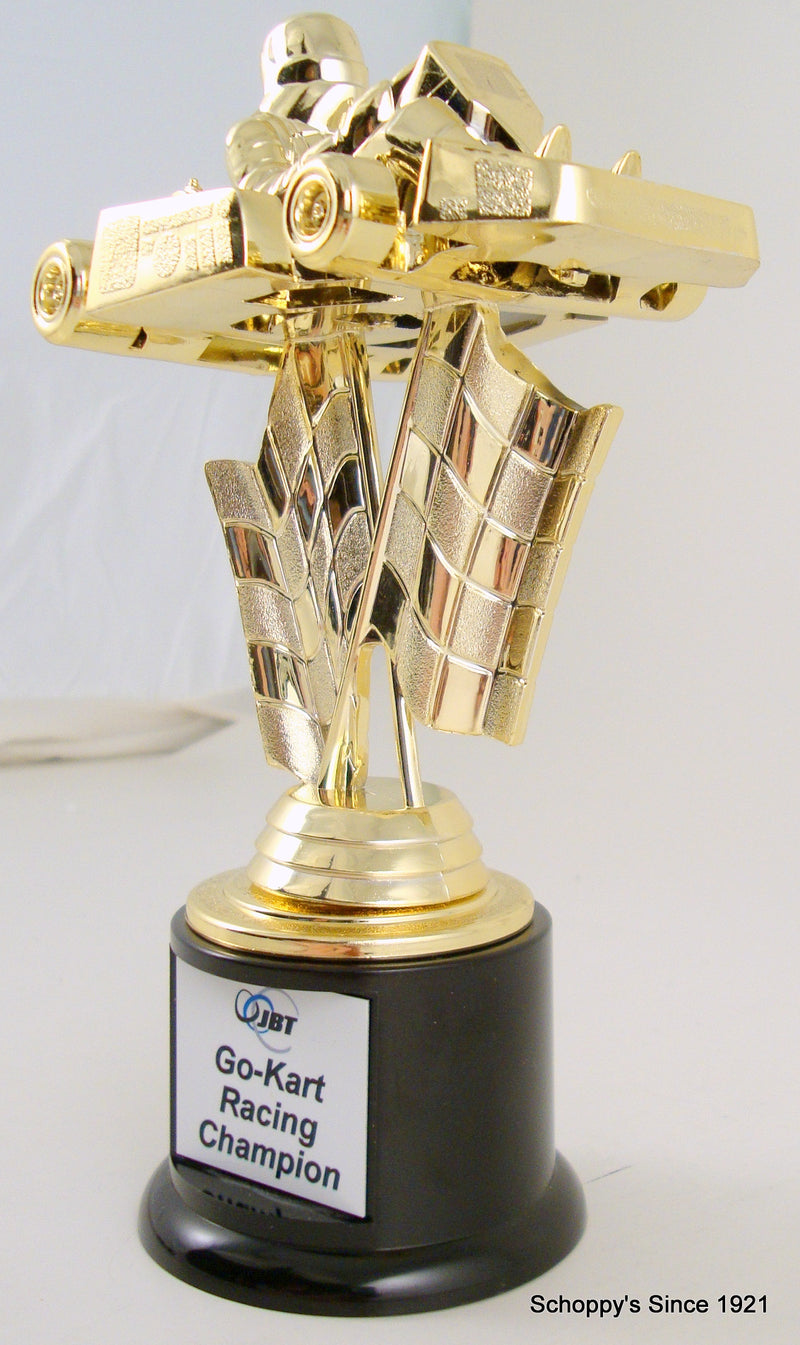 Go-Kart Trophy on Black Round Base-Trophies-Schoppy&