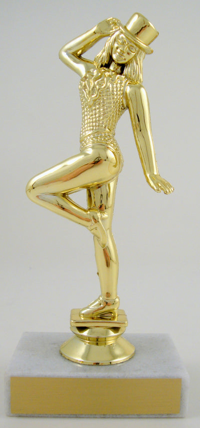 Jazz Dancer Trophy On White Marble-Trophies-Schoppy's Since 1921