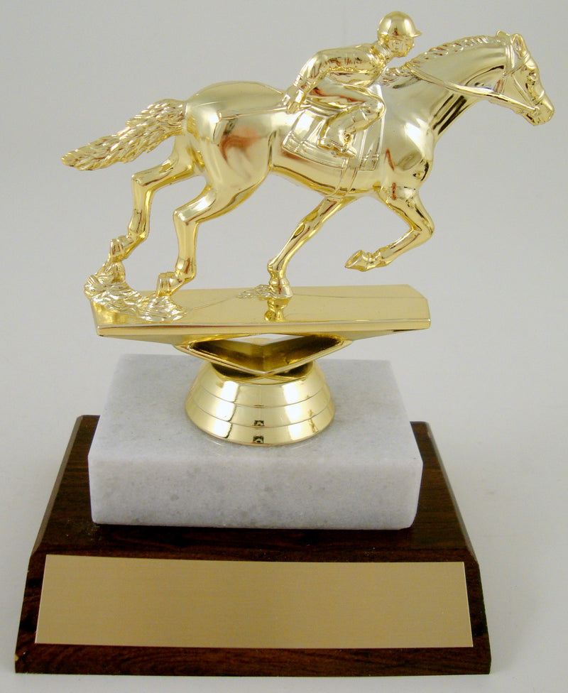 Equestrian Trophy On Wood and Marble Base-Trophy-Schoppy&