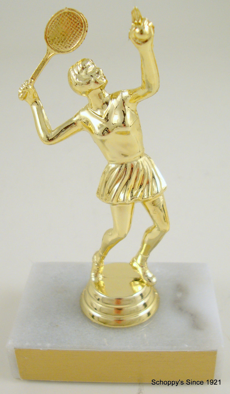 Tennis Trophy on Marble Base-Trophies-Schoppy&