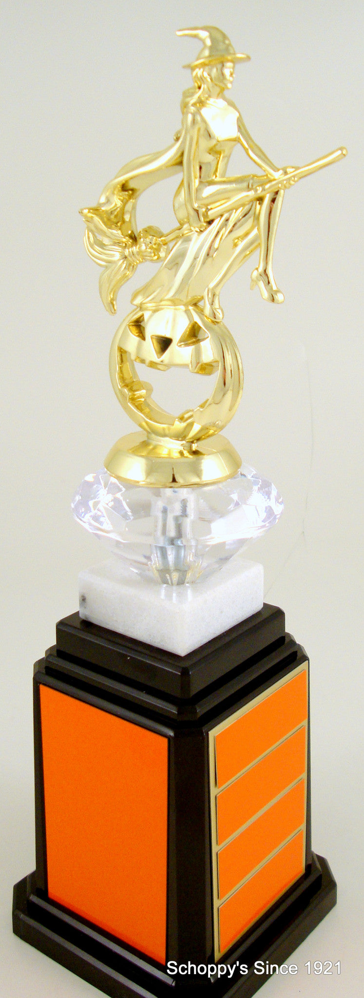 Halloween Trophy With Diamond Riser On Tower Base-Trophy-Schoppy&