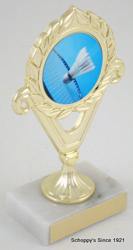 Badminton Logo Trophy Deluxe-Trophies-Schoppy&