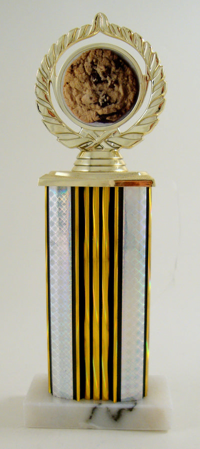 Cookie Logo Trophy on Wide Column and Marble Base-Trophy-Schoppy's Since 1921