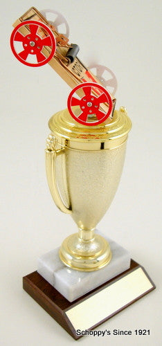 Mouse Trap Racing Cup Trophy on Marble and Wood Base-Trophies-Schoppy&