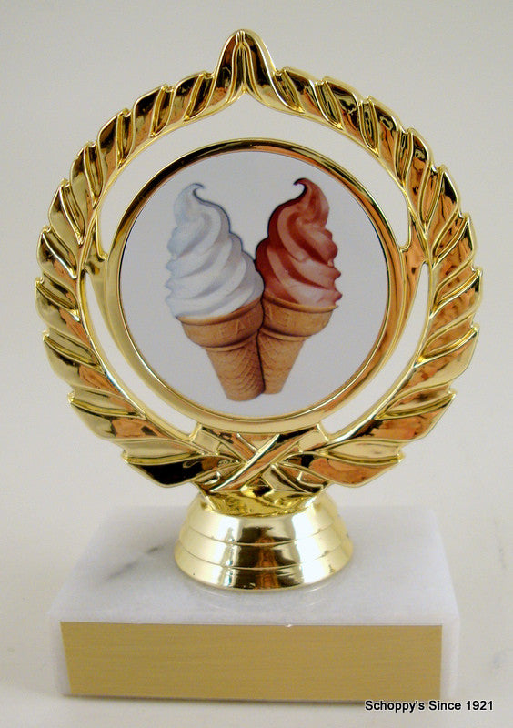 Ice Cream Logo Trophy On Marble Base-Trophy-Schoppy&