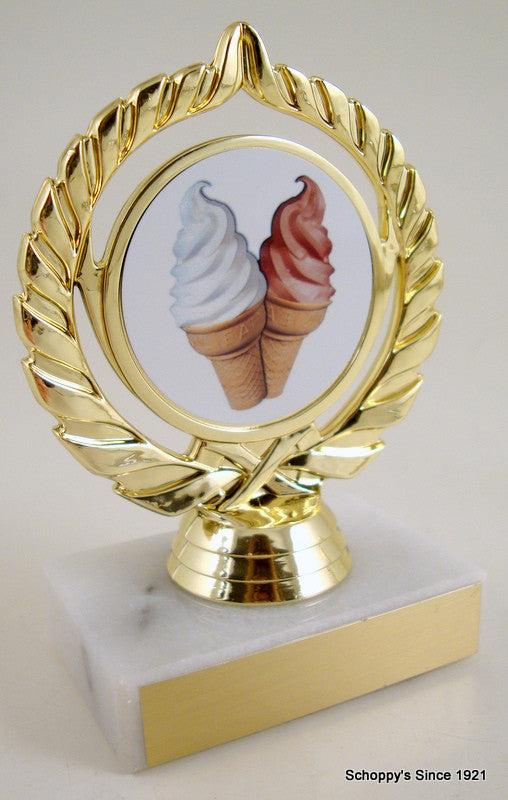 Ice Cream Logo Trophy On Marble Base-Trophy-Schoppy&