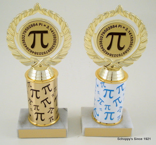 Pi Original Metal Roll Column Trophy with Colored Pi-Trophies-Schoppy&