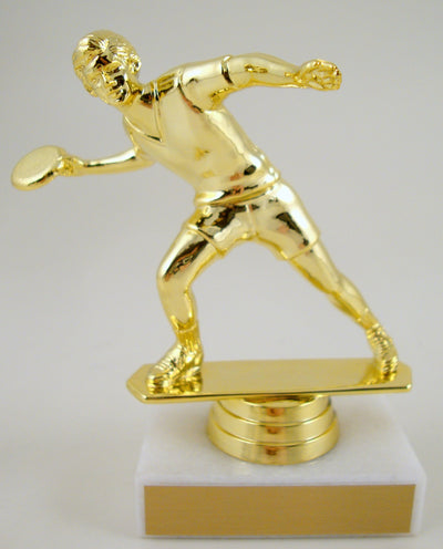 Frisbee Thrower Trophy On Flat White Marble-Trophy-Schoppy's Since 1921