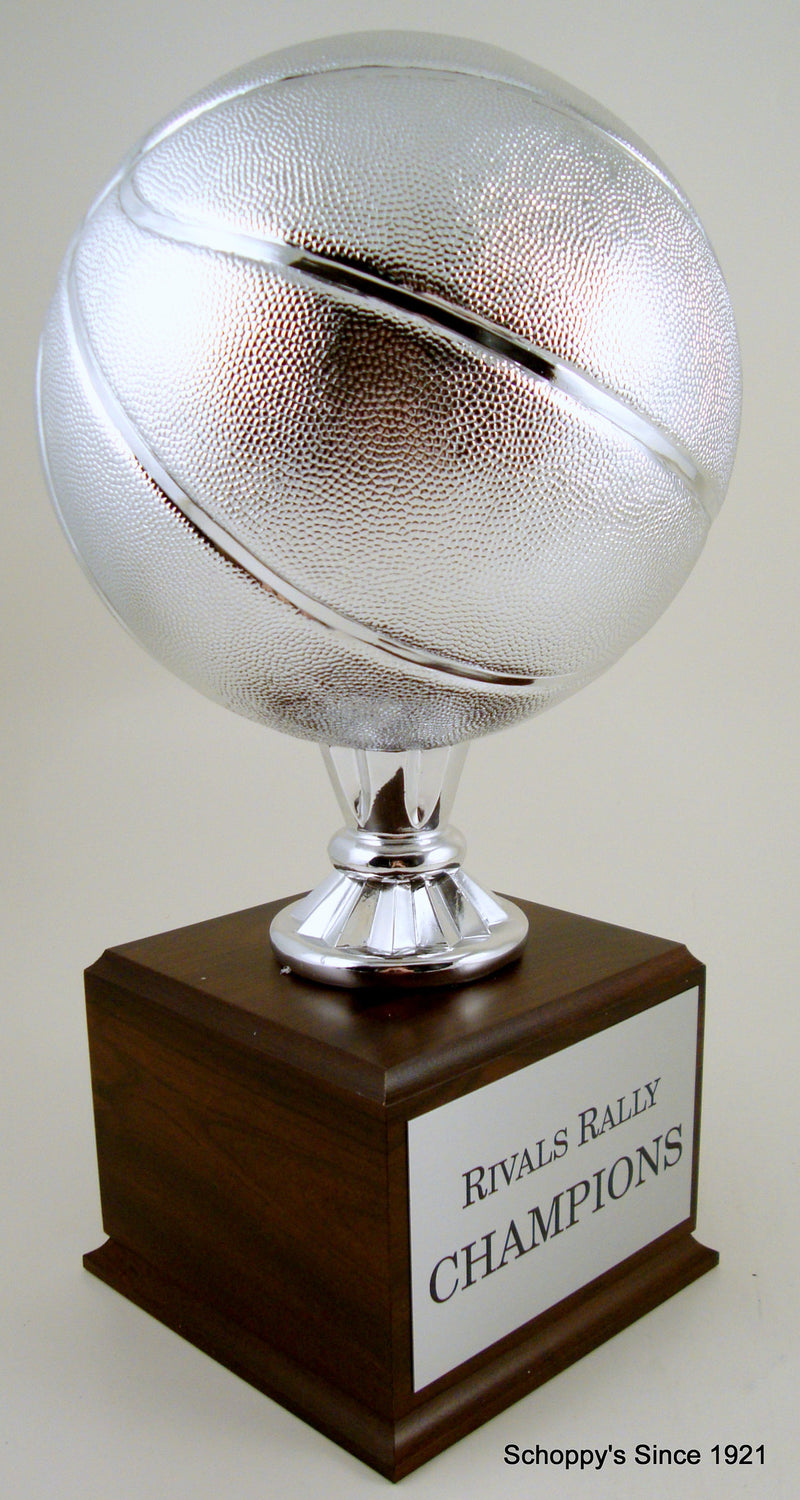 Basketball Ball Perpetual Trophy-Trophies-Schoppy&