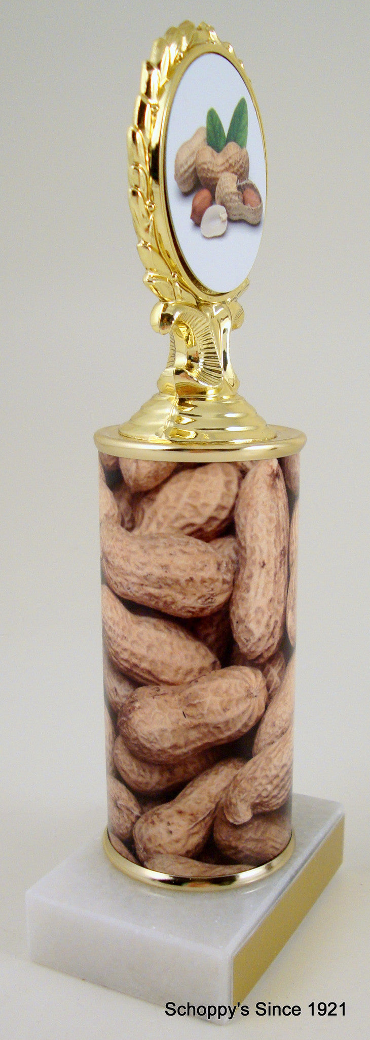 Peanut Trophy With Custom Column-Trophy-Schoppy&
