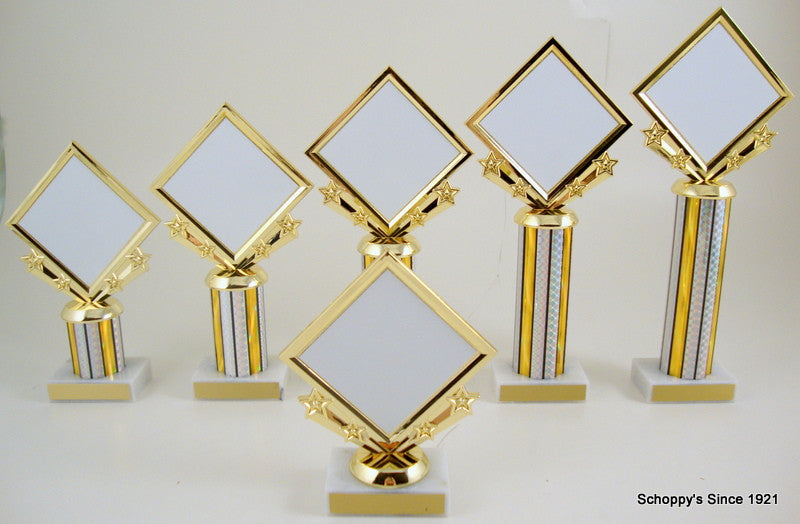 Custom Lamp Of Learning Diamond Star Column Trophy-Trophy-Schoppy&
