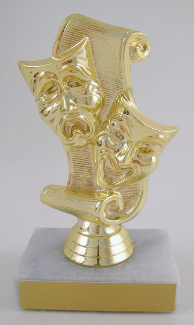 Drama Mask Trophy on Marble Base-Trophies-Schoppy's Since 1921