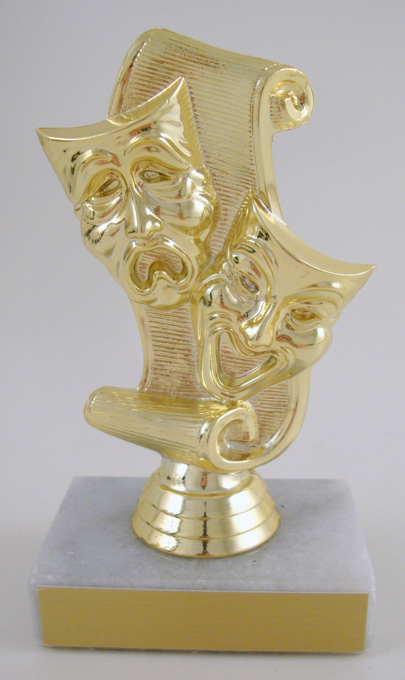 Drama Mask Trophy on Marble Base-Trophies-Schoppy&