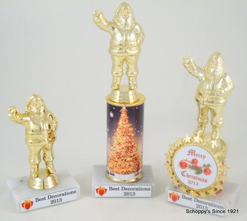 Christmas Tree Original Metal Roll Column Trophy-Trophies-Schoppy&
