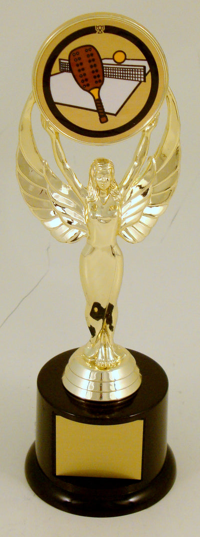 Pickleball Achievement Trophy on Black Round Base-Trophy-Schoppy's Since 1921